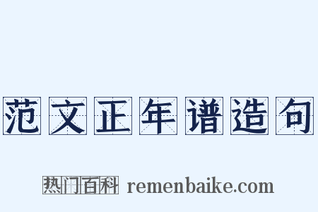 范文正年谱造句是什么意思的图片